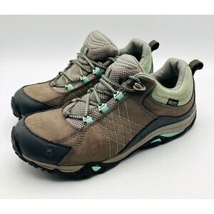 Oboz SAPPHIRE Low B-DRY Hiking‎ Shoes Women's Size 7.5M Gray-Teal Leather & Mesh